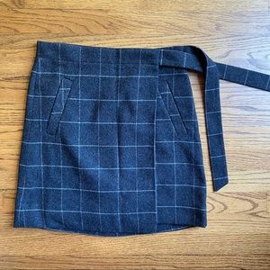 J. Crew Wool Wrap Mini Skirt